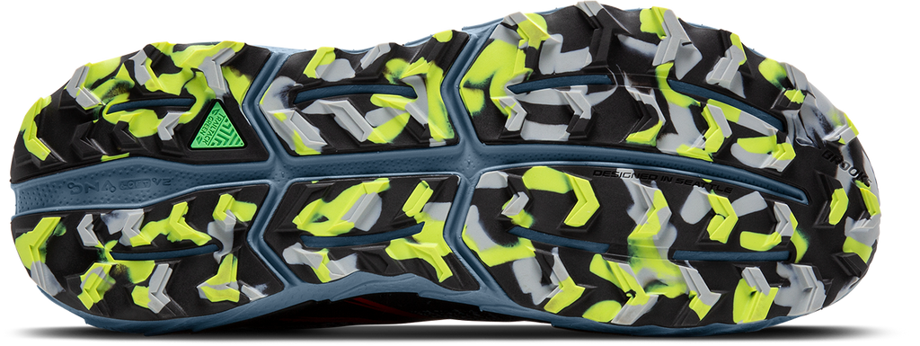 BROOKS Men's Cascadia 18 Wide (004 - Citadel/Ebony/Lime)
