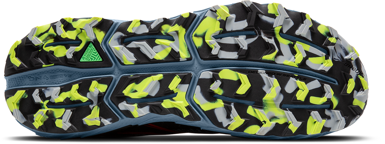 BROOKS Men's Cascadia 18 Wide (004 - Citadel/Ebony/Lime)