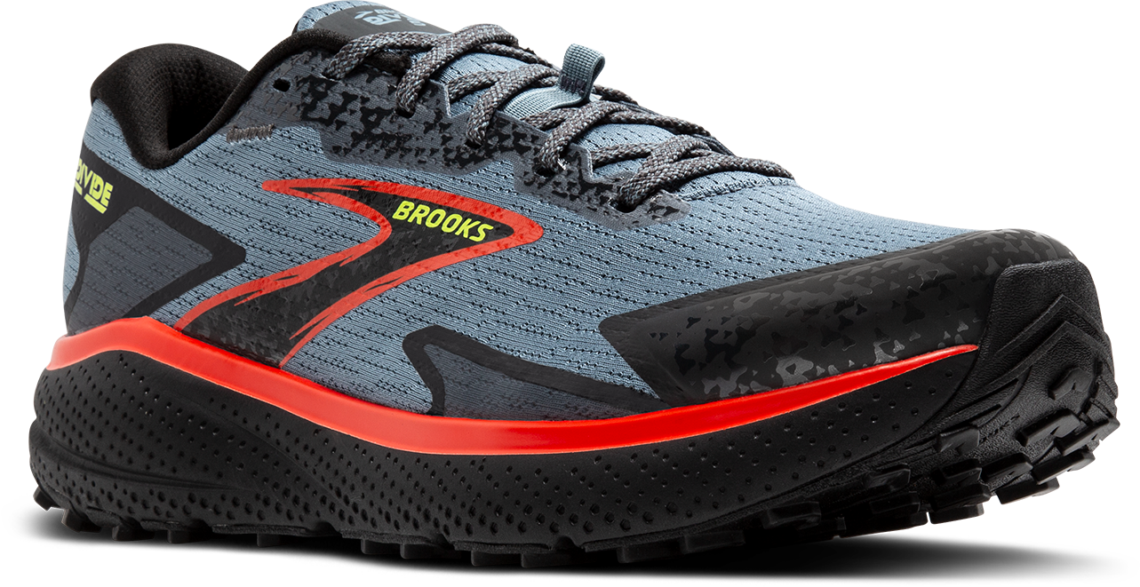 BROOKS Men's Divide 5 (004 - Citadel/Ebony/Lime)