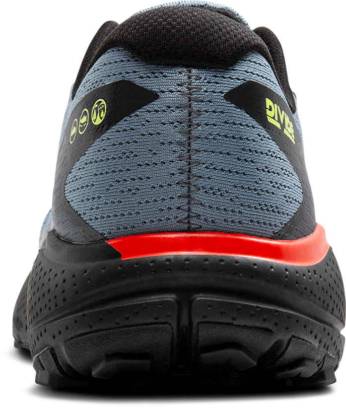 BROOKS Men's Divide 5 (004 - Citadel/Ebony/Lime)