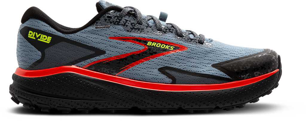 BROOKS Men's Divide 5 (004 - Citadel/Ebony/Lime)