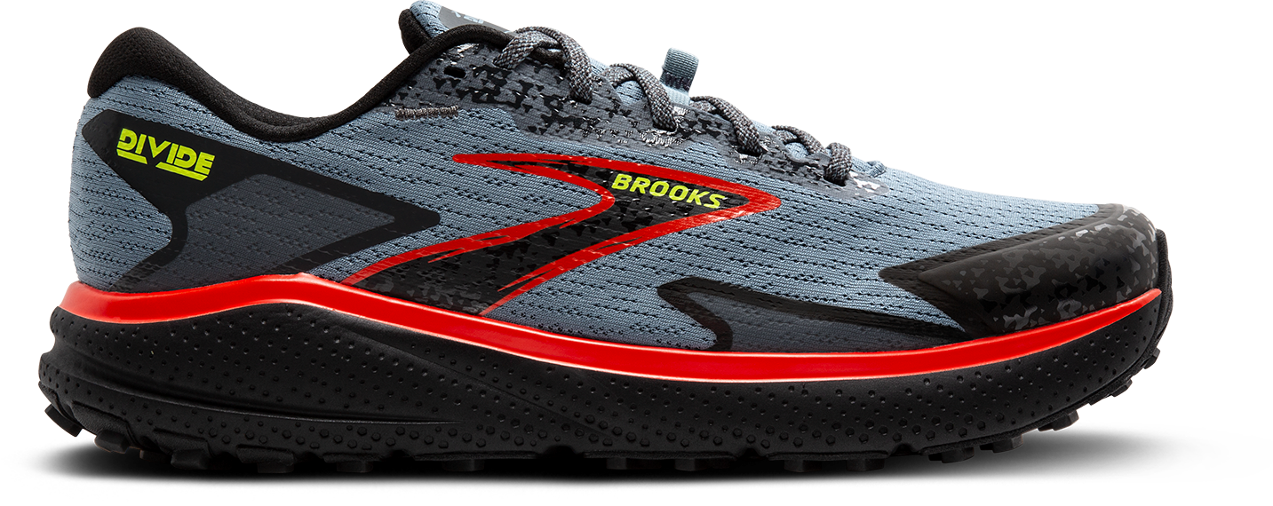 BROOKS Men's Divide 5 (004 - Citadel/Ebony/Lime)