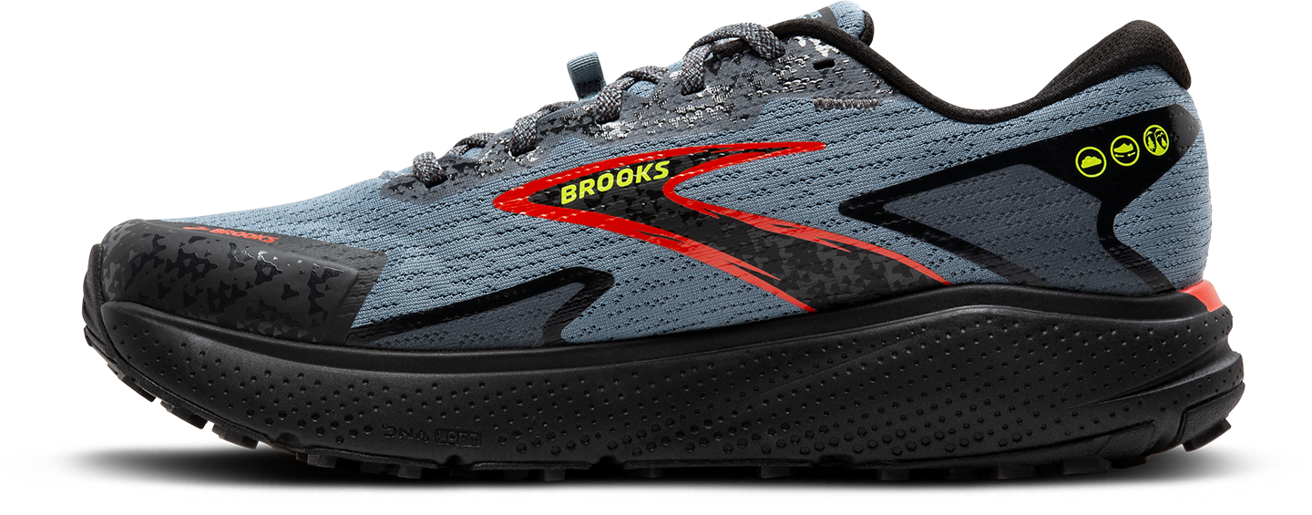 BROOKS Men's Divide 5 (004 - Citadel/Ebony/Lime)