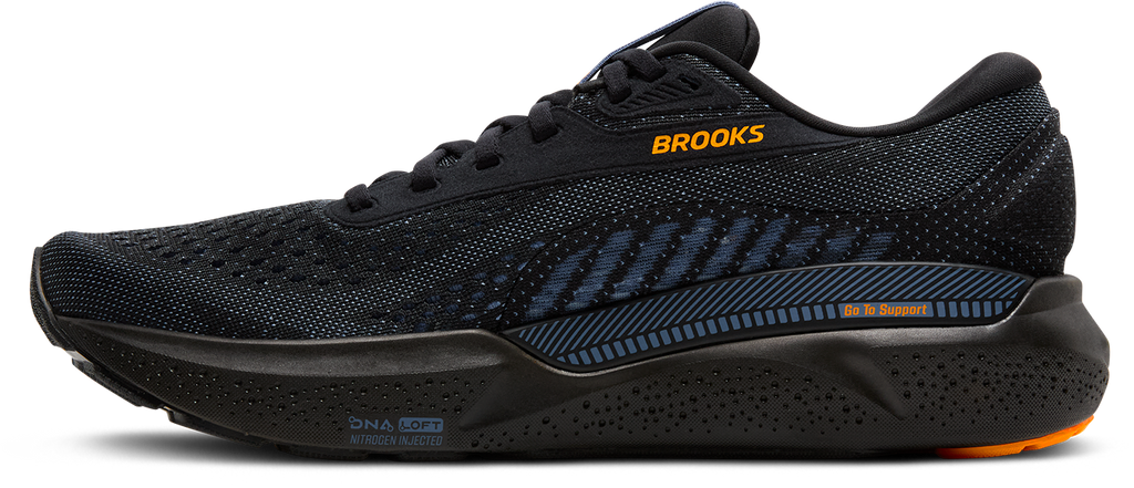 BROOKS Men's Adrenaline GTS 24 (076 - Black/Country Blue/Orange)