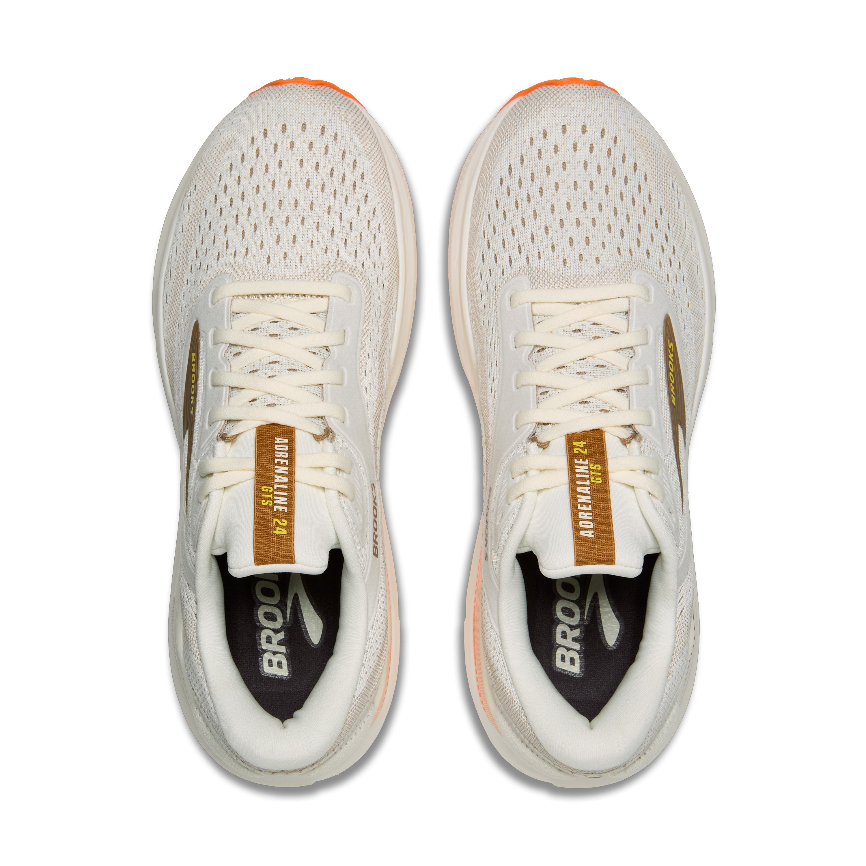 BROOKS Men's Adrenaline GTS 24 (104 - Coconut/Portabella/Orange)