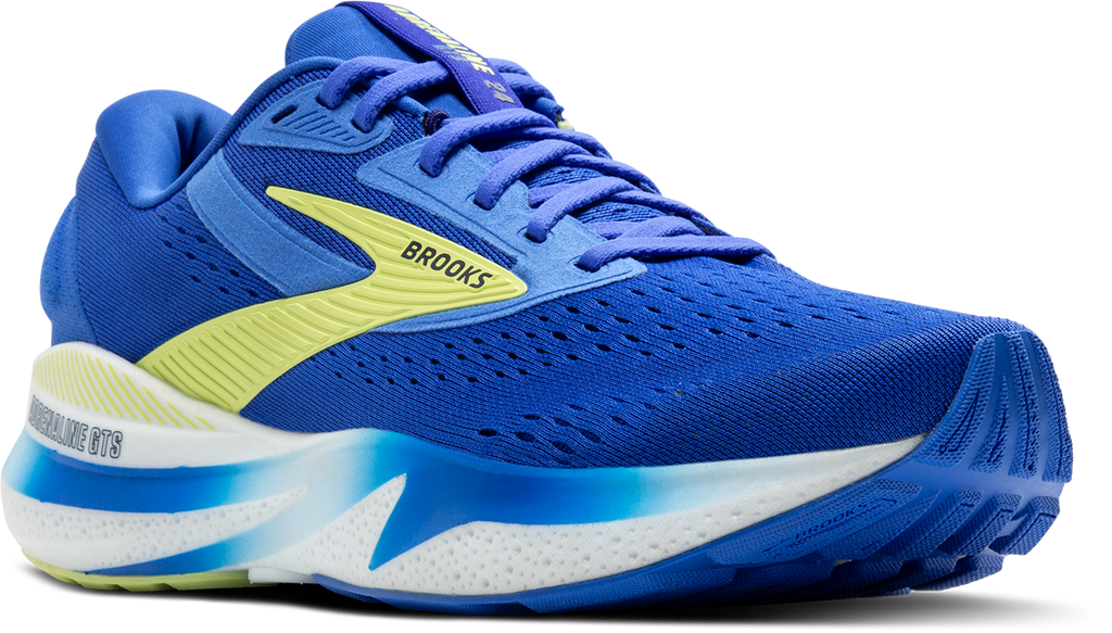 BROOKS Men's Adrenaline GTS 24 (434 - Cobalt/Neo Yellow/Peacoat)