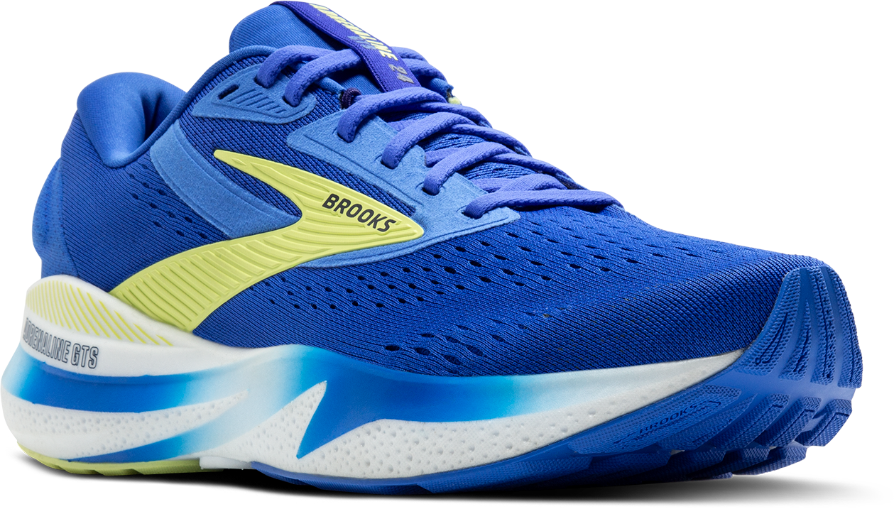 BROOKS Men's Adrenaline GTS 24 (434 - Cobalt/Neo Yellow/Peacoat)