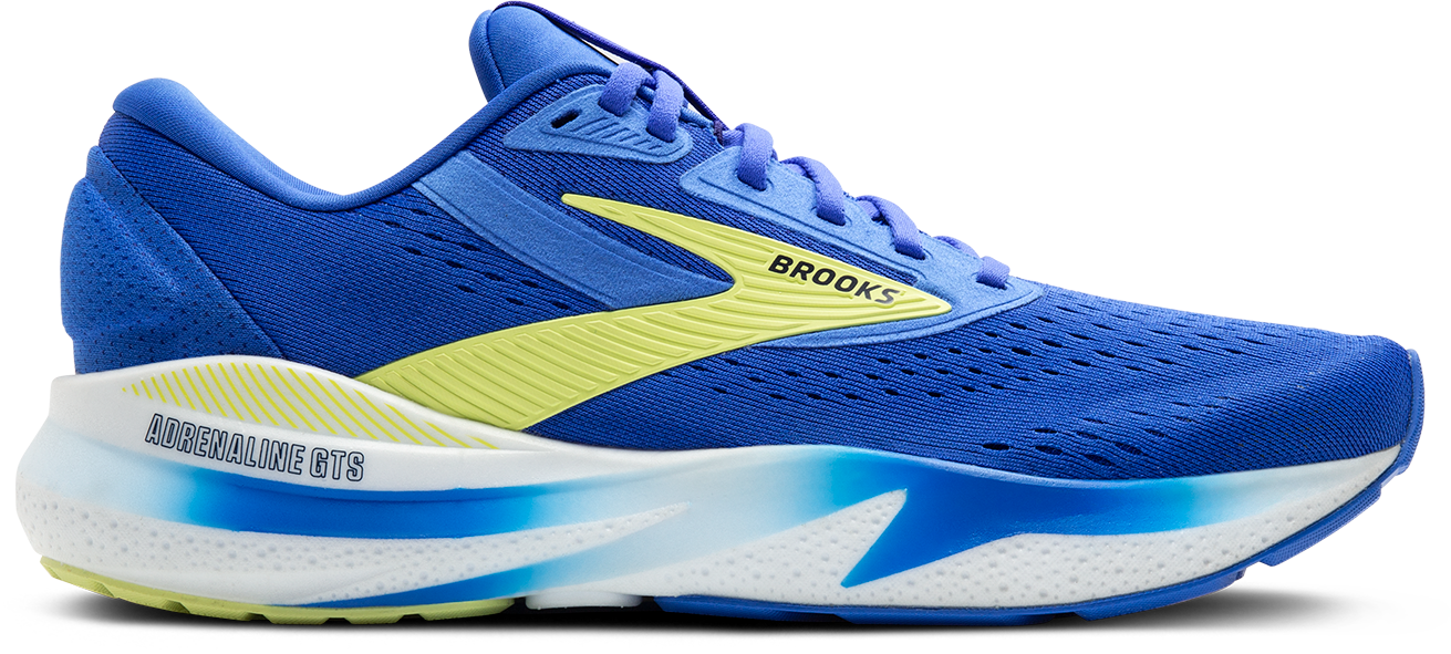 BROOKS Men's Adrenaline GTS 24 (434 - Cobalt/Neo Yellow/Peacoat)