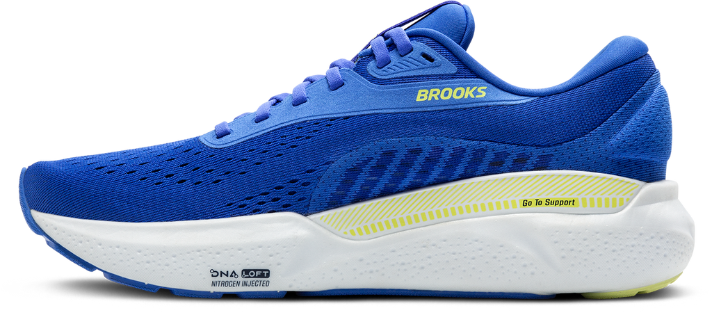 BROOKS Men's Adrenaline GTS 24 (434 - Cobalt/Neo Yellow/Peacoat)