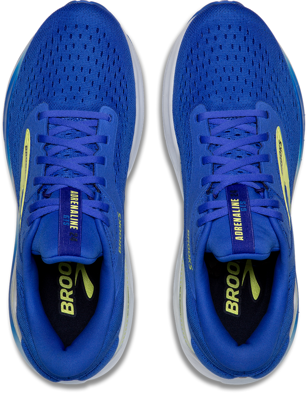 BROOKS Men's Adrenaline GTS 24 (434 - Cobalt/Neo Yellow/Peacoat)