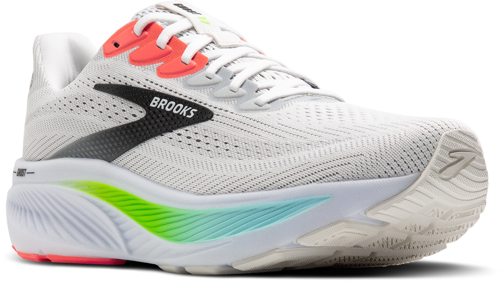 BROOKS Men's Ghost 17 (112 - White/Pink Clay/Gecko)