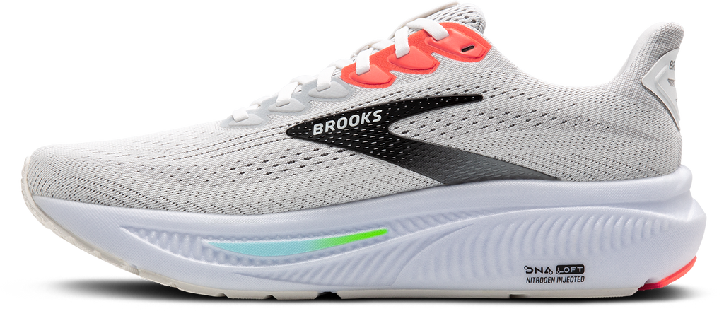 BROOKS Men's Ghost 17 (112 - White/Pink Clay/Gecko)