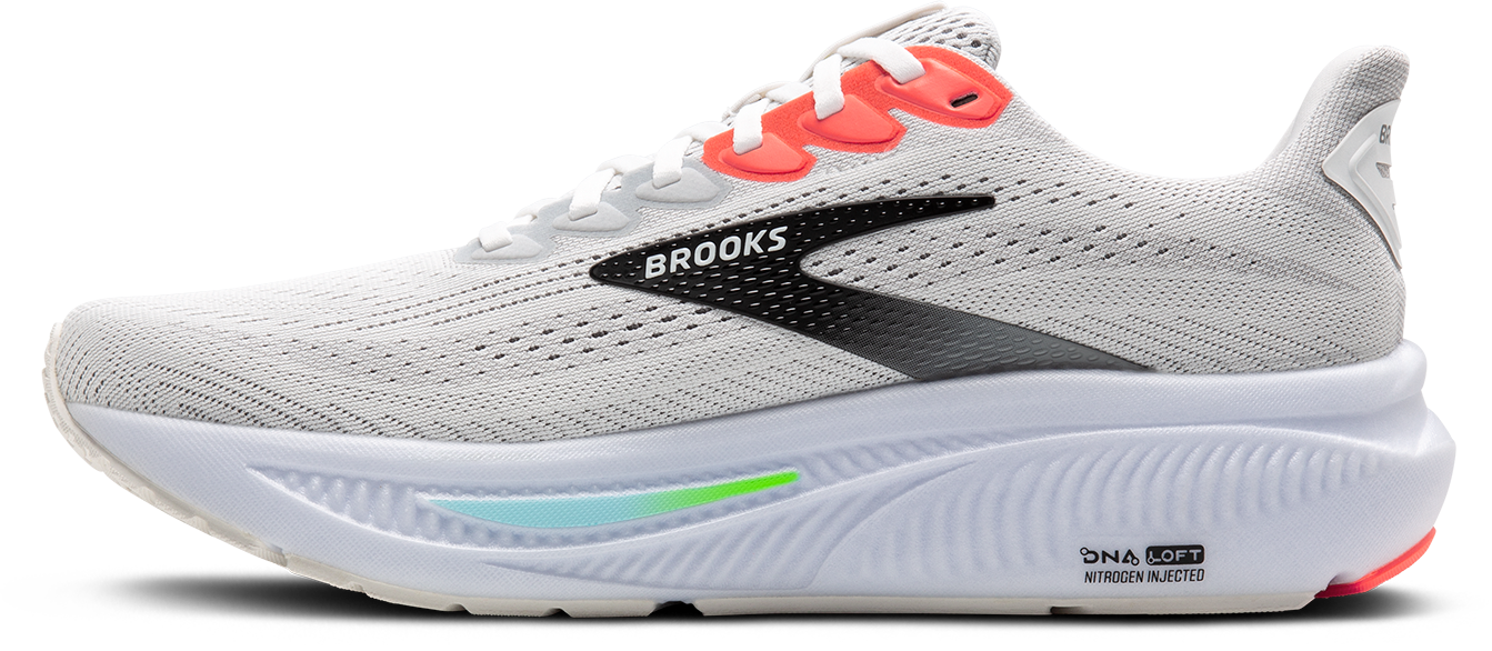 BROOKS Men's Ghost 17 (112 - White/Pink Clay/Gecko)