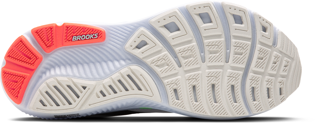 BROOKS Men's Ghost 17 (112 - White/Pink Clay/Gecko)