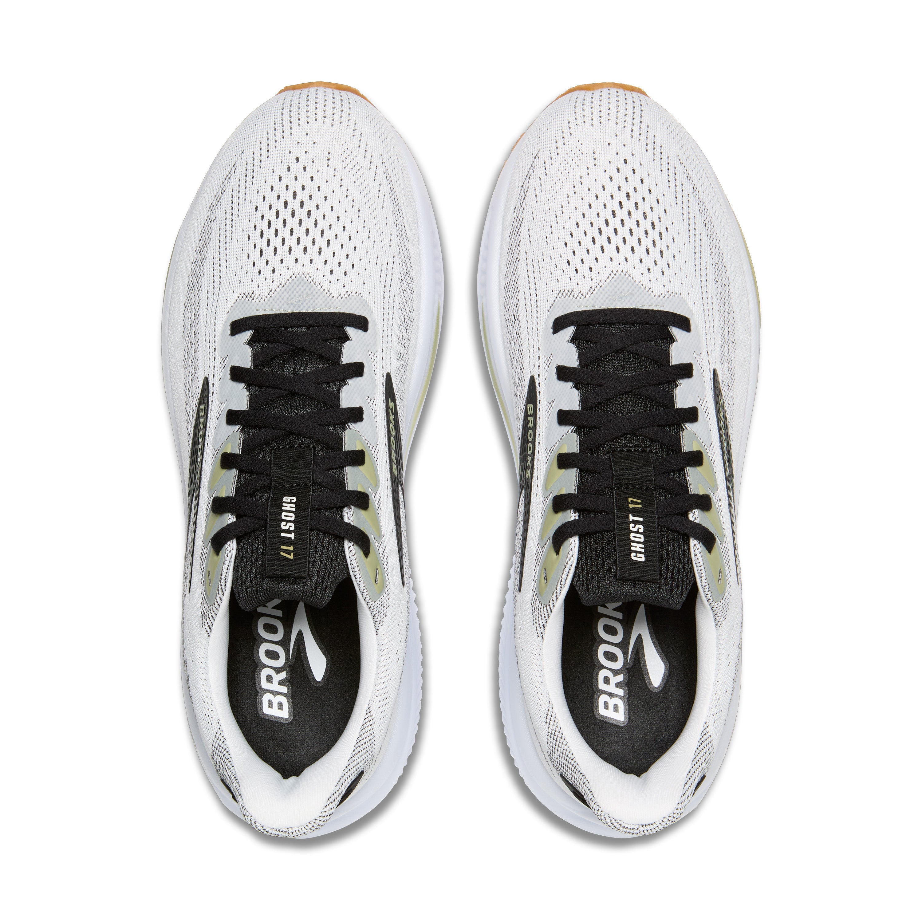 BROOKS Men's Ghost 17 (191 - White/Black/Tea)