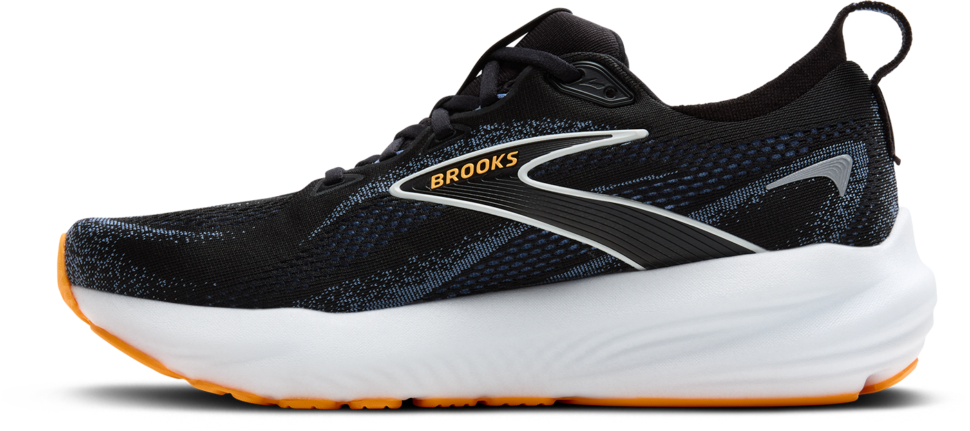 BROOKS Men's Glycerin 22 WIDE (013 - Black/Country Blue/Orange Pop)