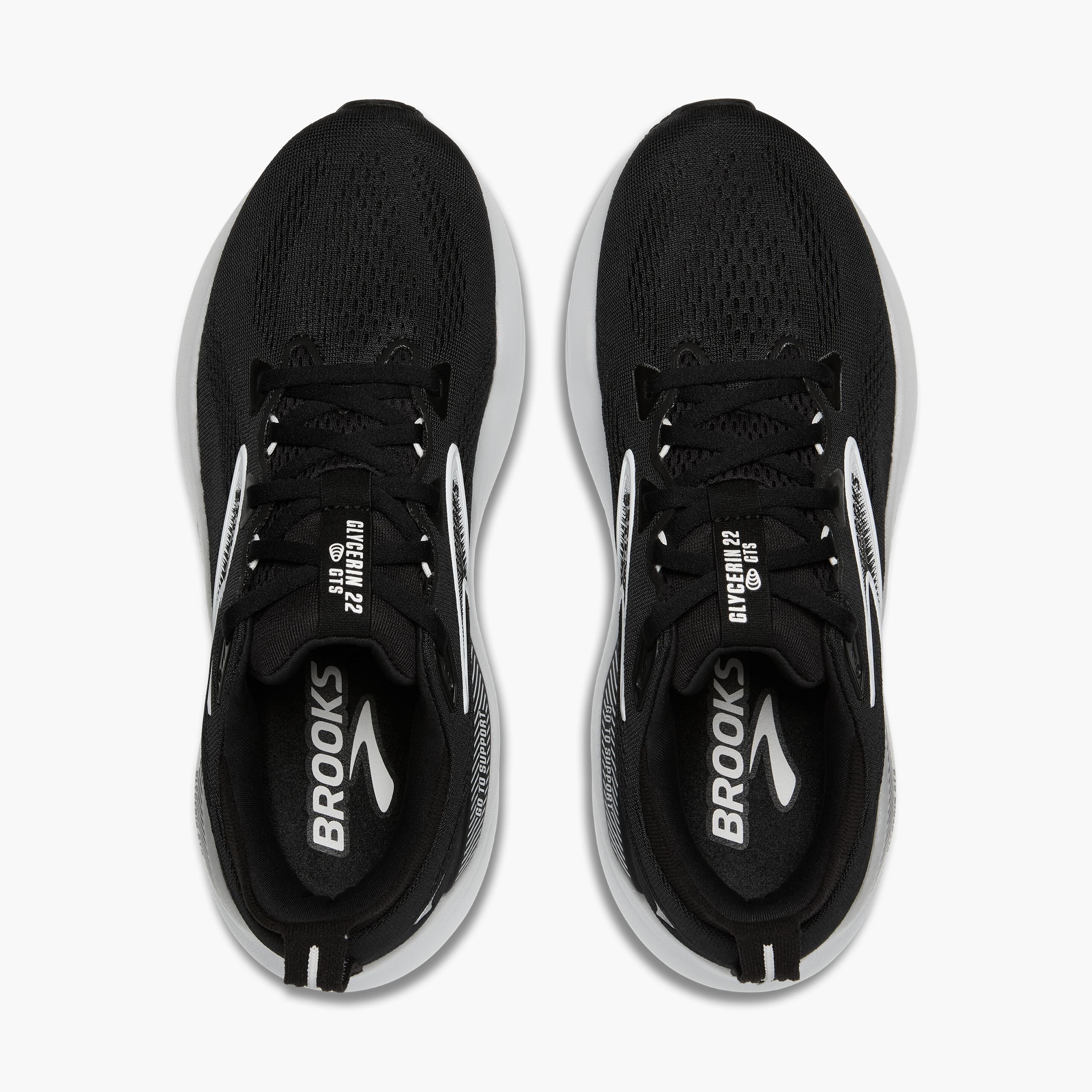 BROOKS Men's Glycerin GTS 22 (090 - Black/Grey/White)