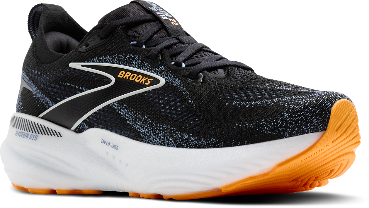 BROOKS Men's Glycerin GTS 22 (013 - Black/Countyr Blue/Orange Pop)
