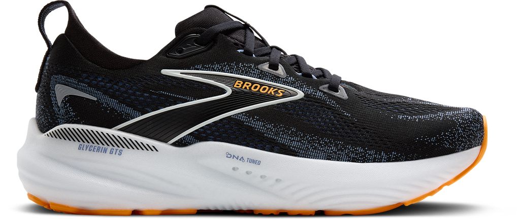 BROOKS Men's Glycerin GTS 22 (013 - Black/Countyr Blue/Orange Pop)