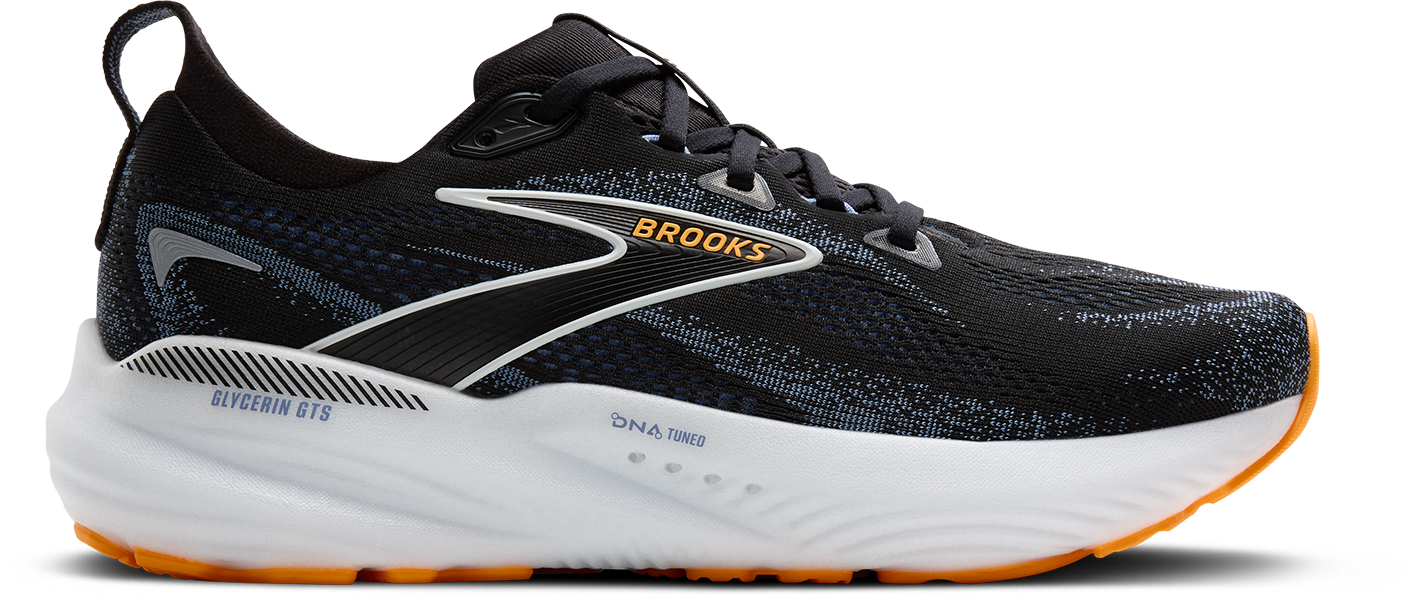BROOKS Men's Glycerin GTS 22 (013 - Black/Countyr Blue/Orange Pop)