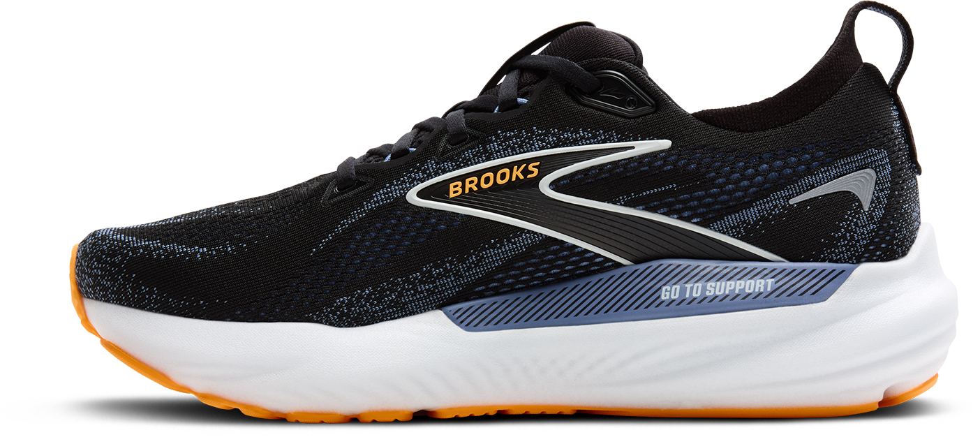 BROOKS Men's Glycerin GTS 22 (013 - Black/Countyr Blue/Orange Pop)