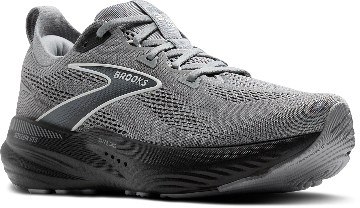 BROOKS Men's Glycerin GTS 22 (078 - Primer Gray/Ebony/Bluewash)