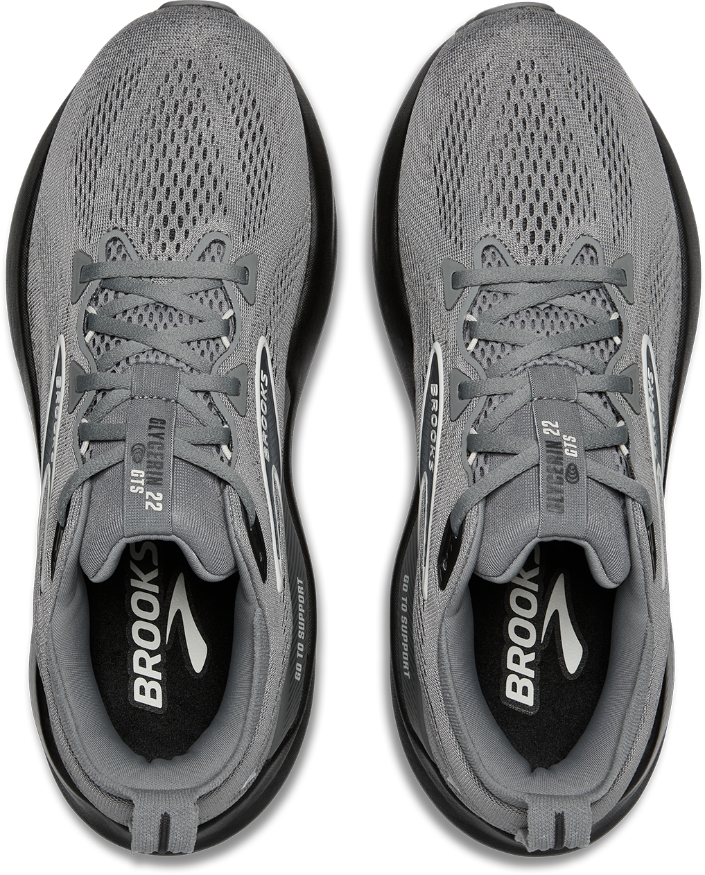 BROOKS Men's Glycerin GTS 22 (078 - Primer Gray/Ebony/Bluewash)