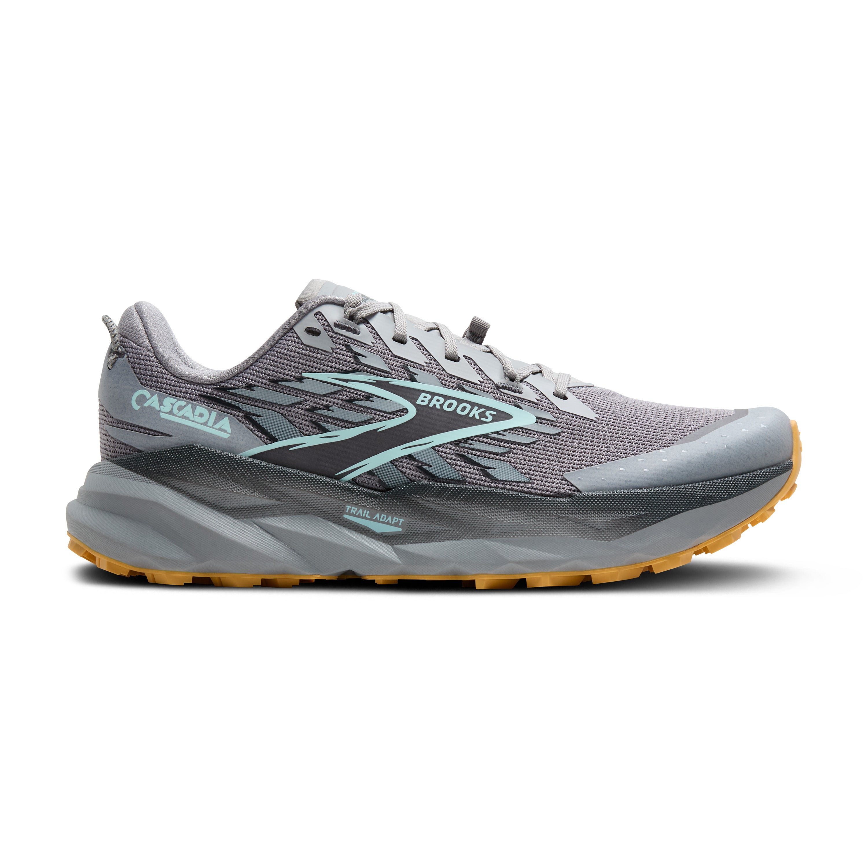 BROOKS Men's Cascadia 19 (098 - Alloy/Ebony/Orange)