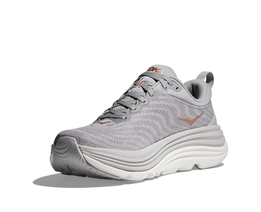 Hoka Women's Gaviota 5 WIDE (HMRG- Harbor Mist/Rose Gold)