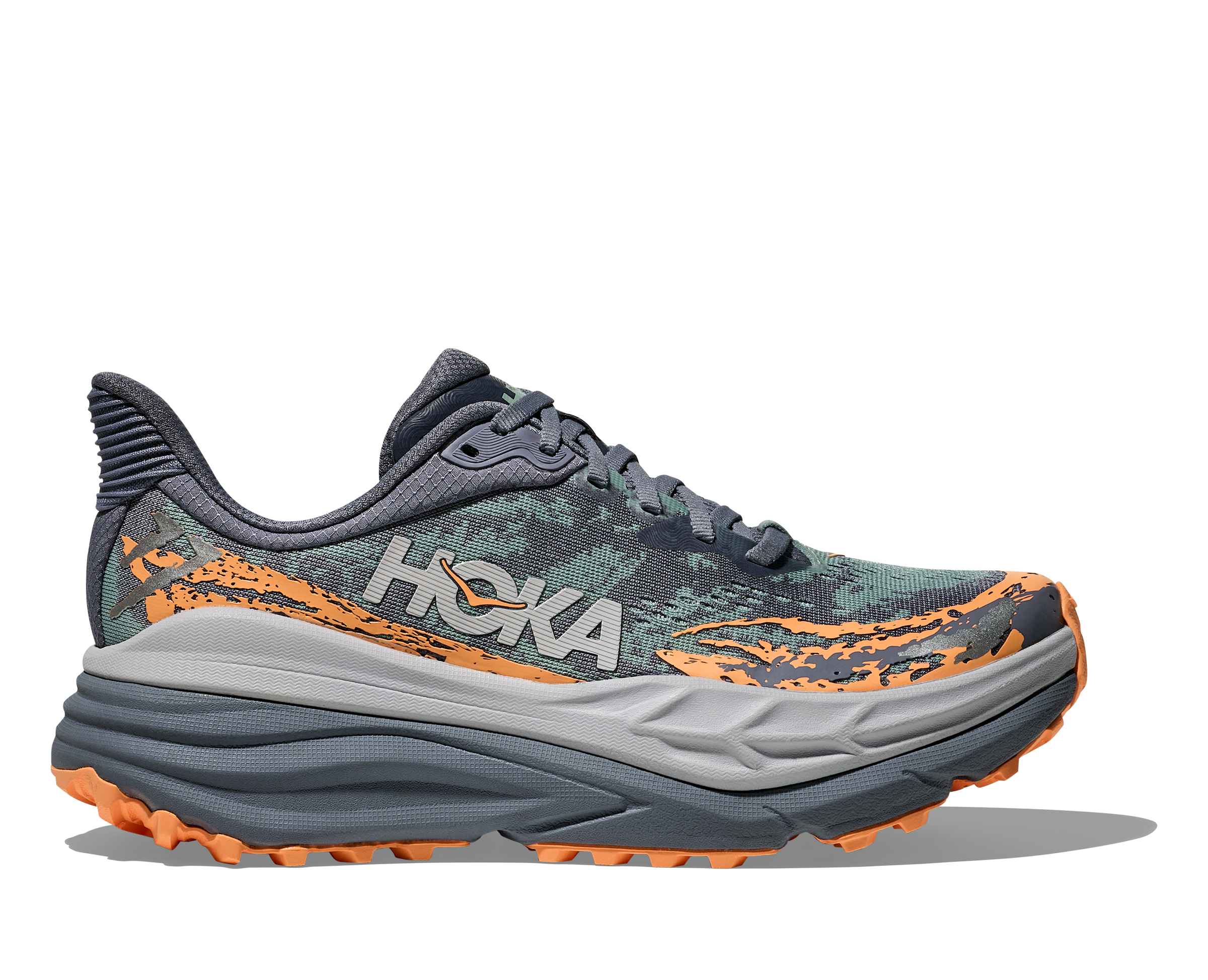 Hoka Women's Stinson 7 (GSP - Grey Skies/Pale Tangerine)