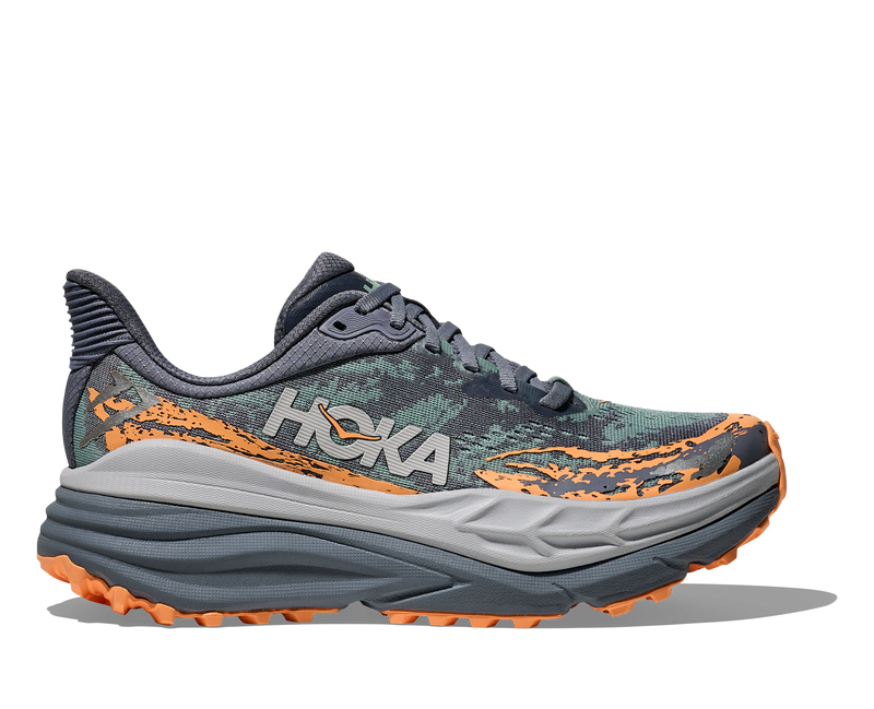Hoka Women's Stinson 7 (GSP - Grey Skies/Pale Tangerine)