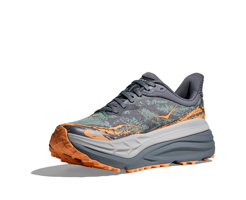 Hoka Women's Stinson 7 (GSP - Grey Skies/Pale Tangerine)