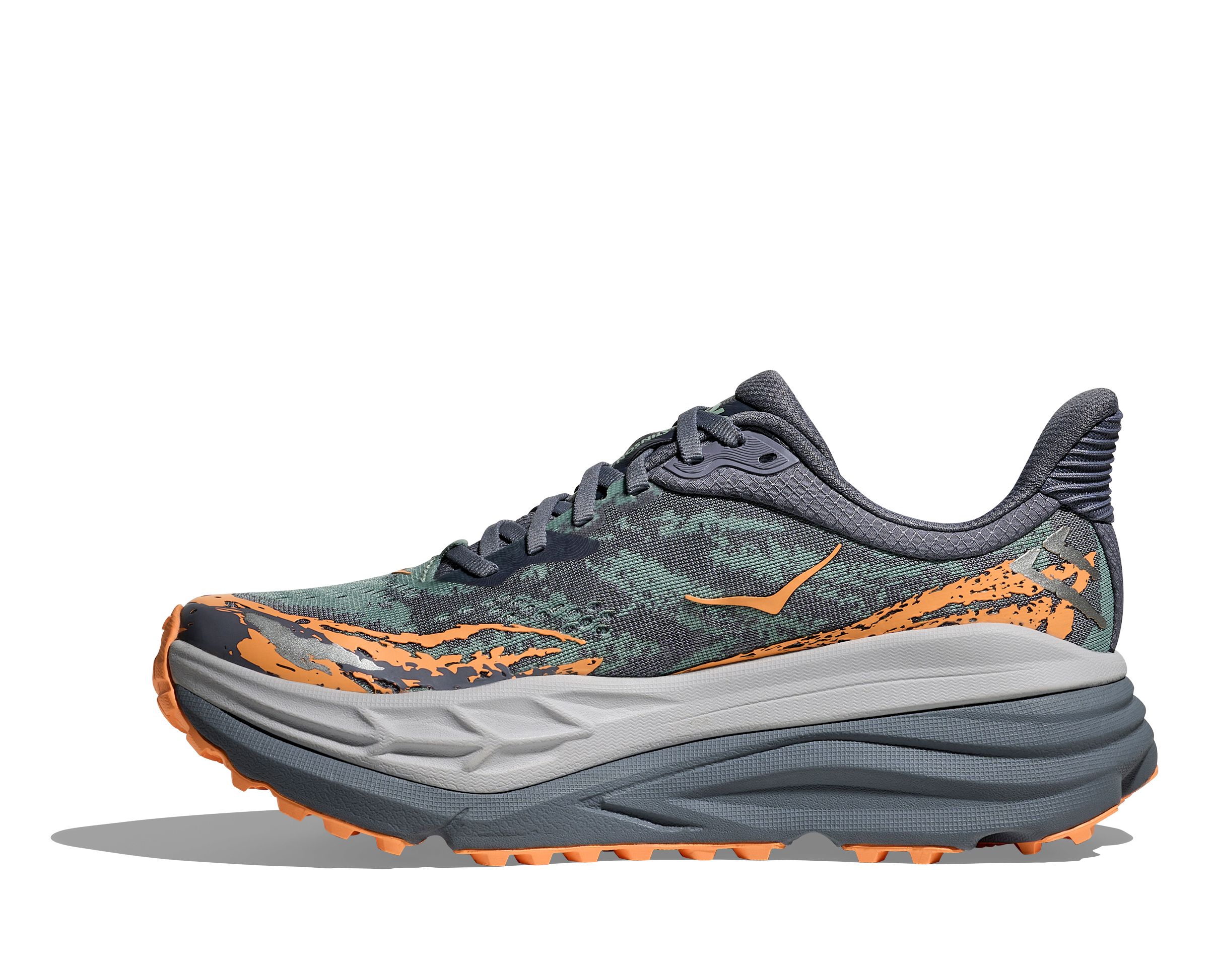 Hoka Women's Stinson 7 (GSP - Grey Skies/Pale Tangerine)