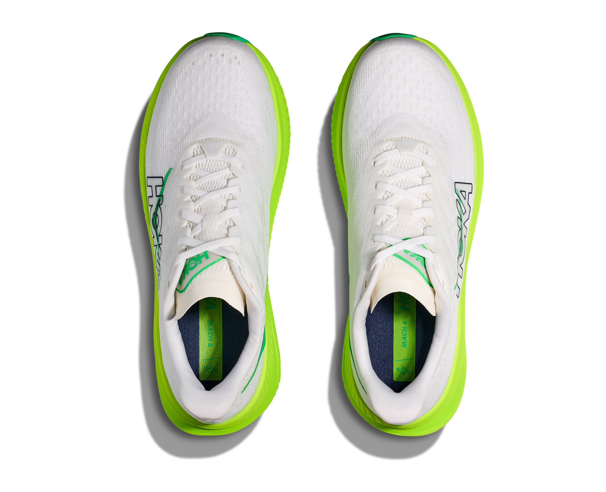 Hoka Men's Mach 6 (WNL - White/Neon Lime)