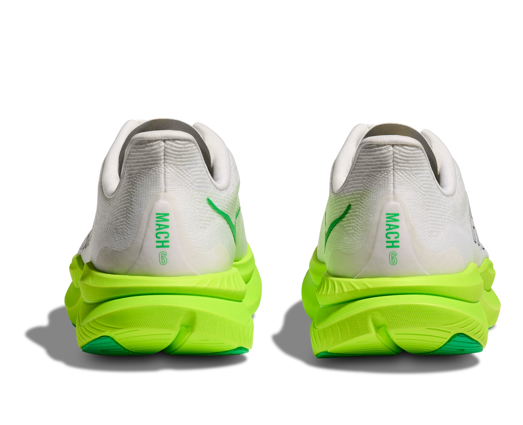 Hoka Men's Mach 6 (WNL - White/Neon Lime)