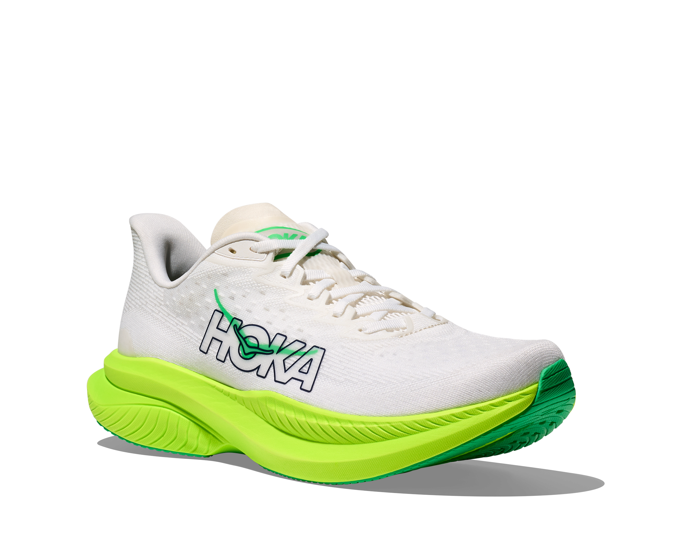 Hoka Men's Mach 6 (WNL - White/Neon Lime)