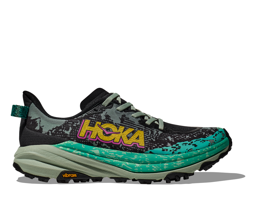 Hoka Women's Speedgoat 6 (BLVR - Black/Aloe Vera)