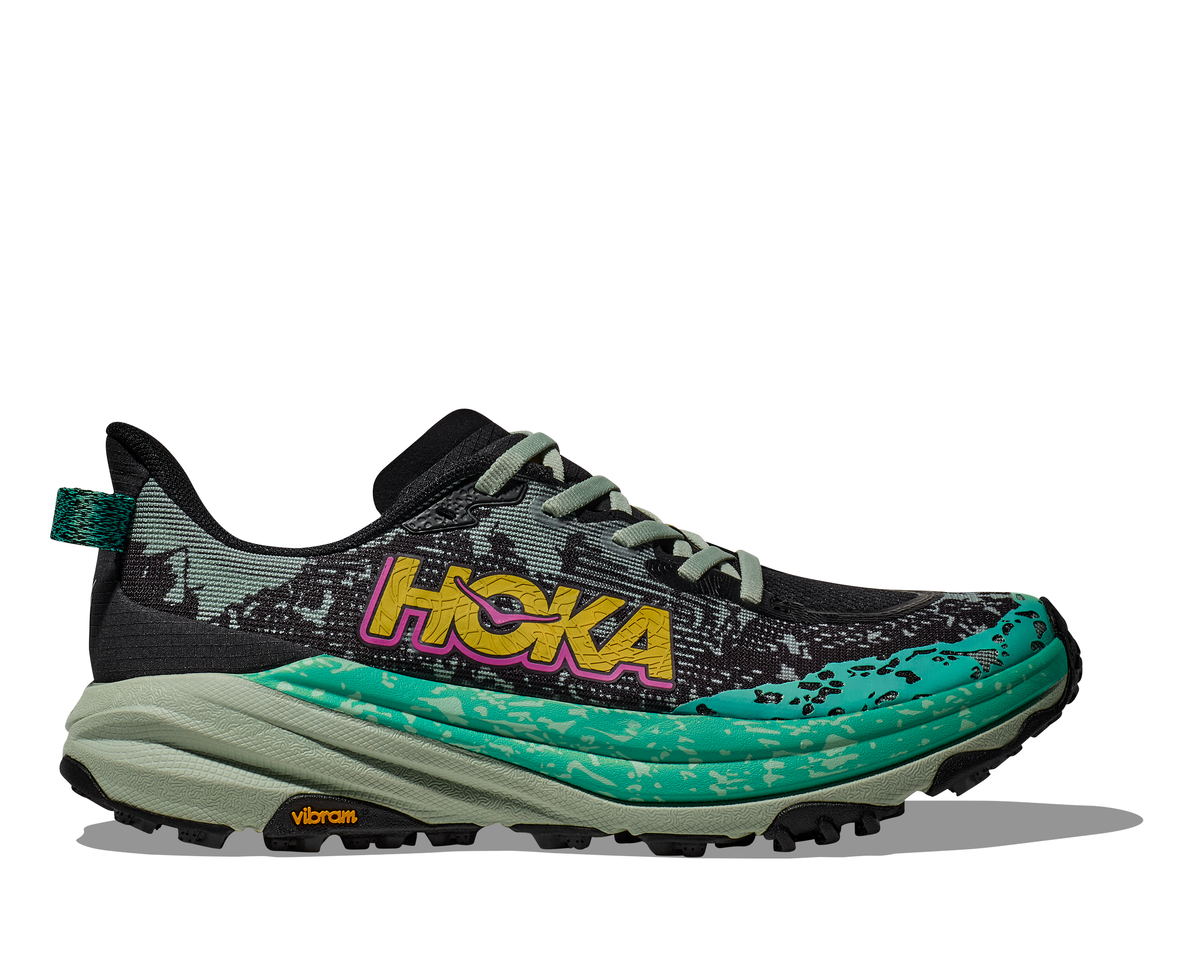 Hoka Women's Speedgoat 6 (BLVR - Black/Aloe Vera)
