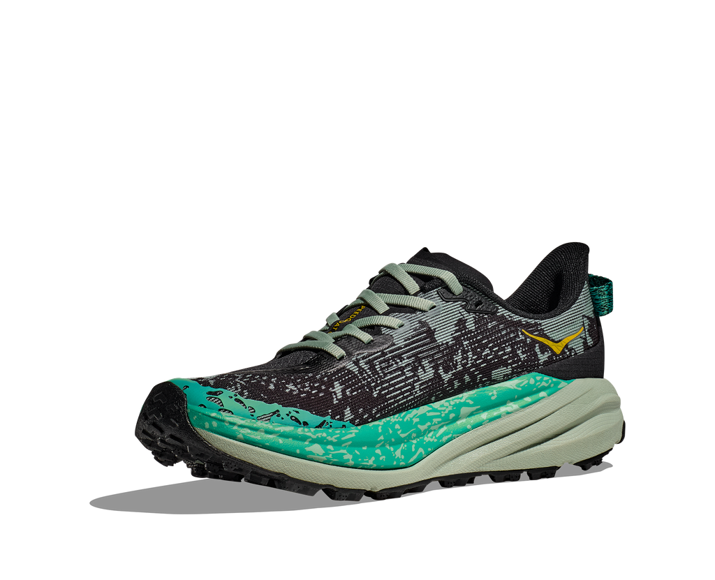 Hoka Women's Speedgoat 6 (BLVR - Black/Aloe Vera)