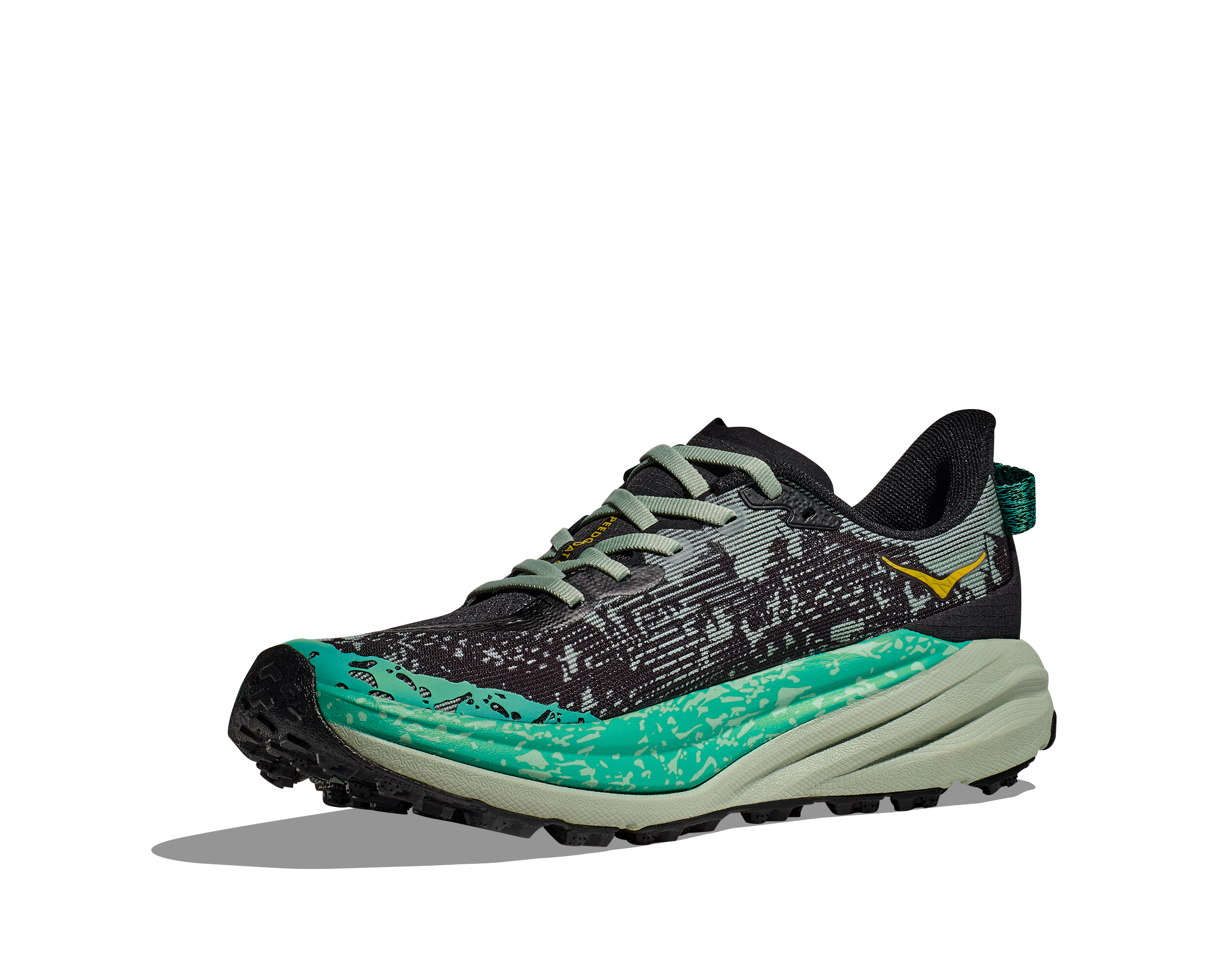 Hoka Women's Speedgoat 6 (BLVR - Black/Aloe Vera)