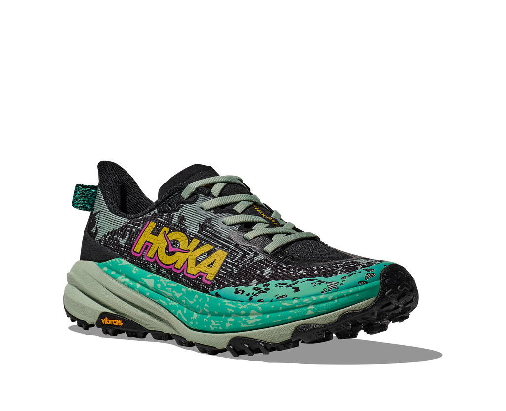 Hoka Women's Speedgoat 6 (BLVR - Black/Aloe Vera)