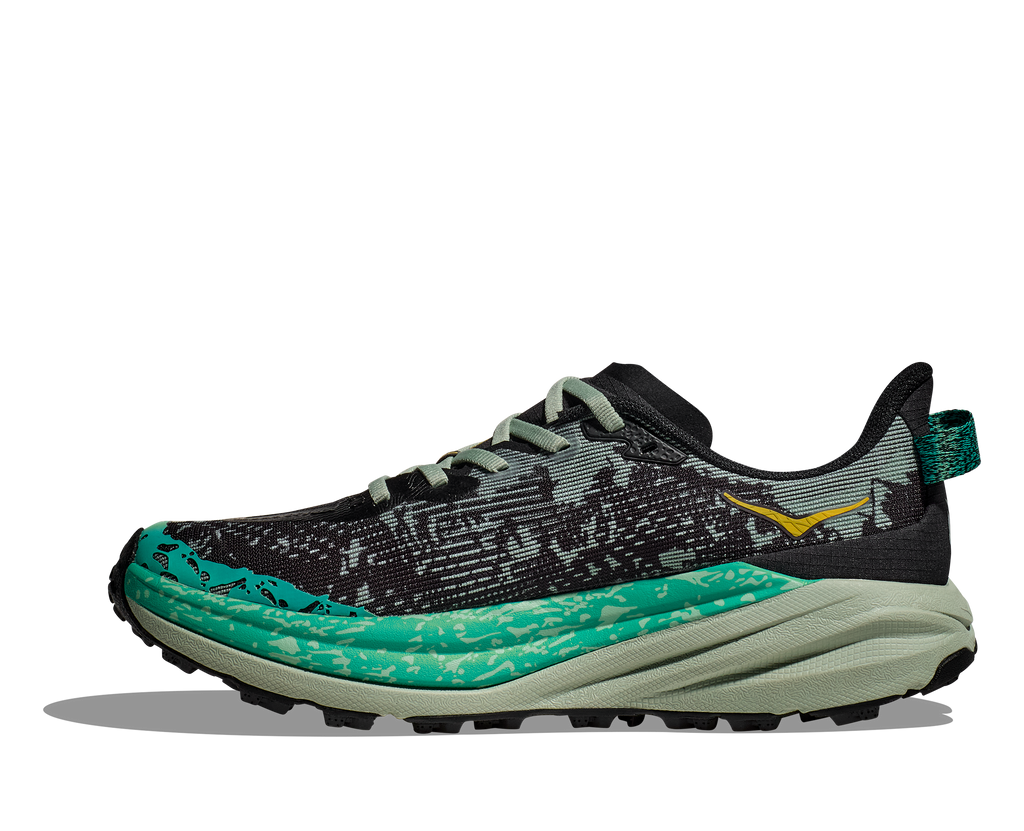 Hoka Women's Speedgoat 6 (BLVR - Black/Aloe Vera)