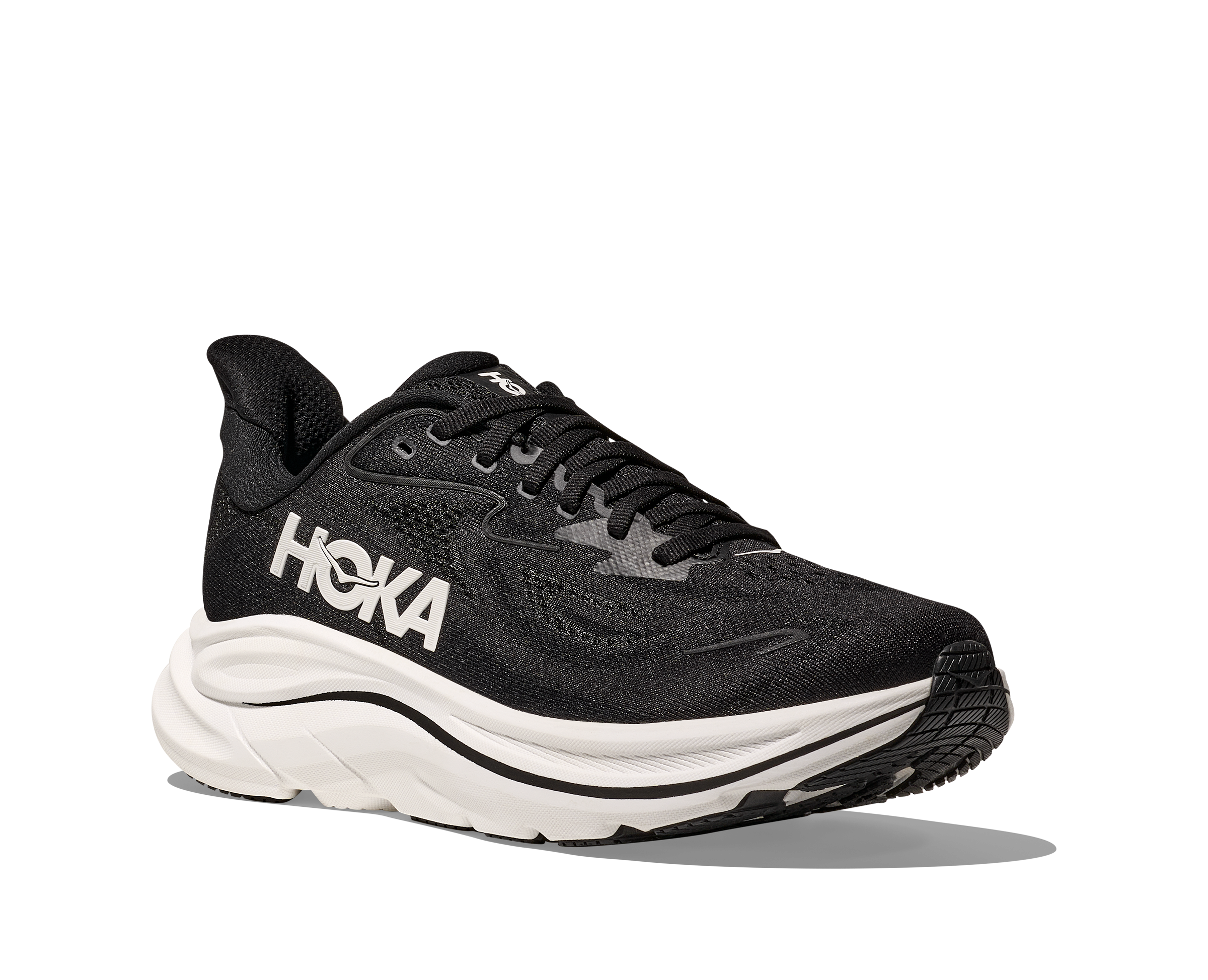 Hoka Women's Clifton 10 EXTRA WIDE (BWHT - Black/White)