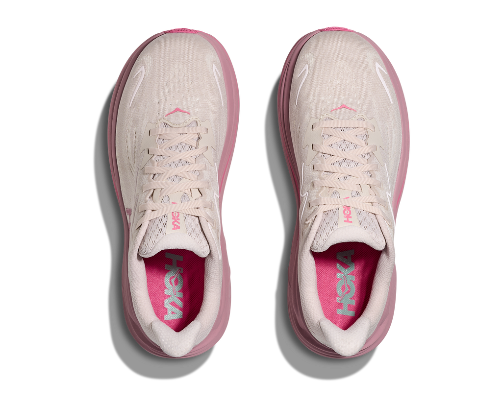 Hoka Women's Clifton 10 WIDE (RMD - Rose Cream/Dried Rose)