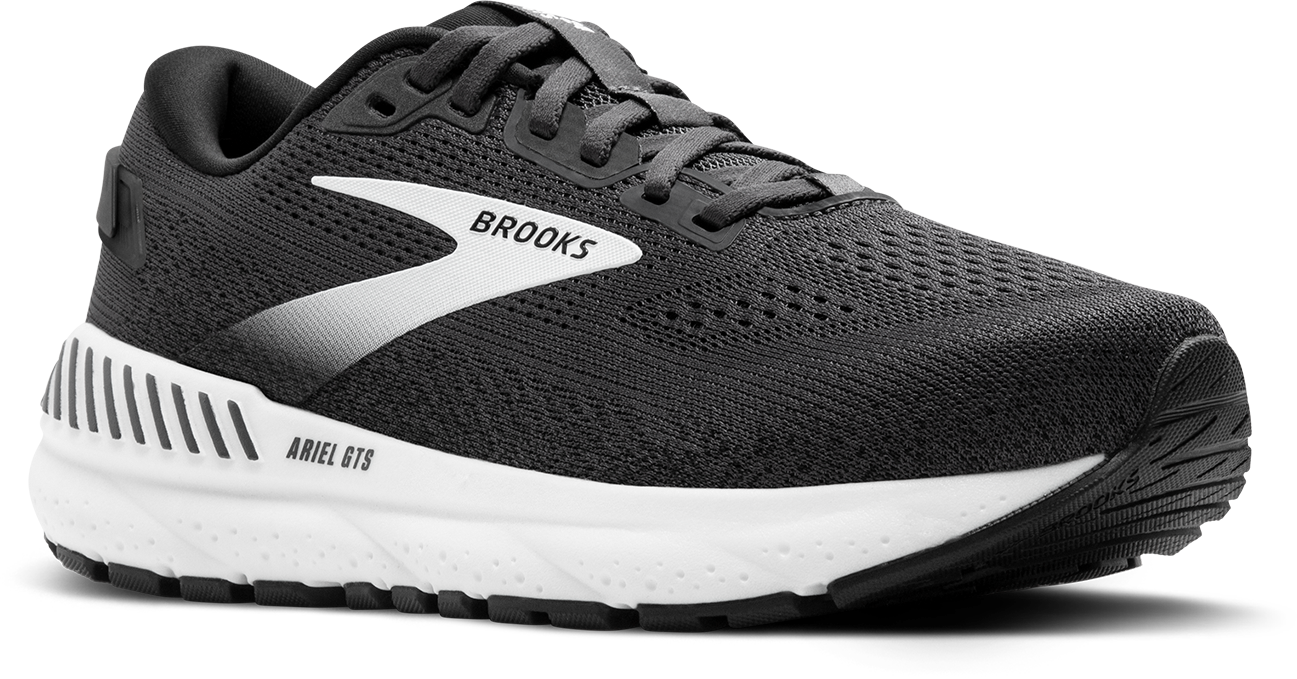 BROOKS Women's Ariel GTS 24 WIDE (016 - Ebony/Black/White)