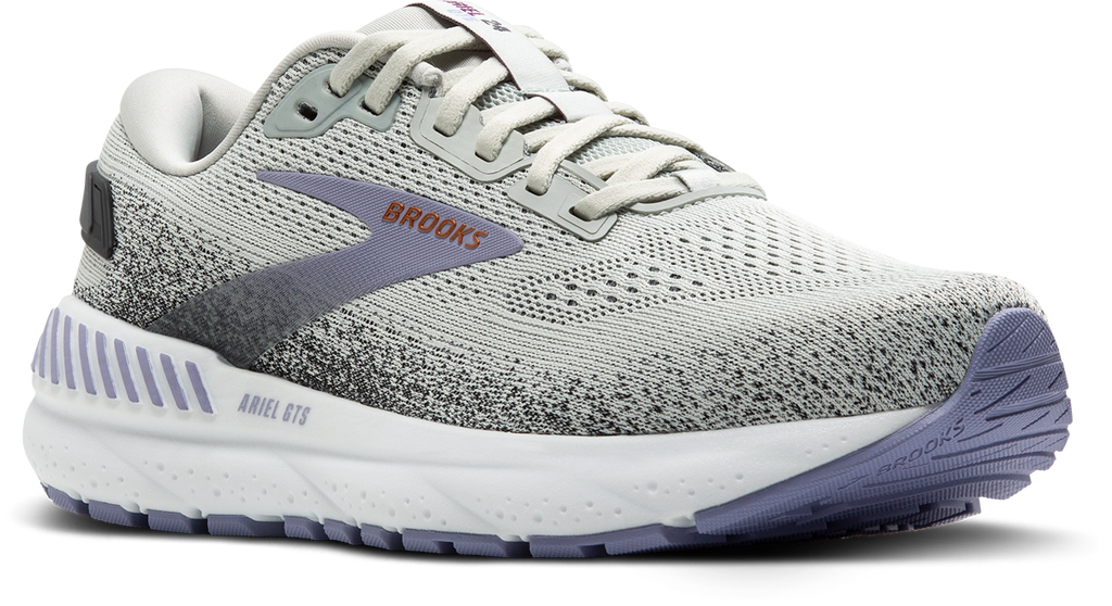 BROOKS Women's Ariel GTS 24 (080 - Mercury/Ebony/Sweet Lavender)