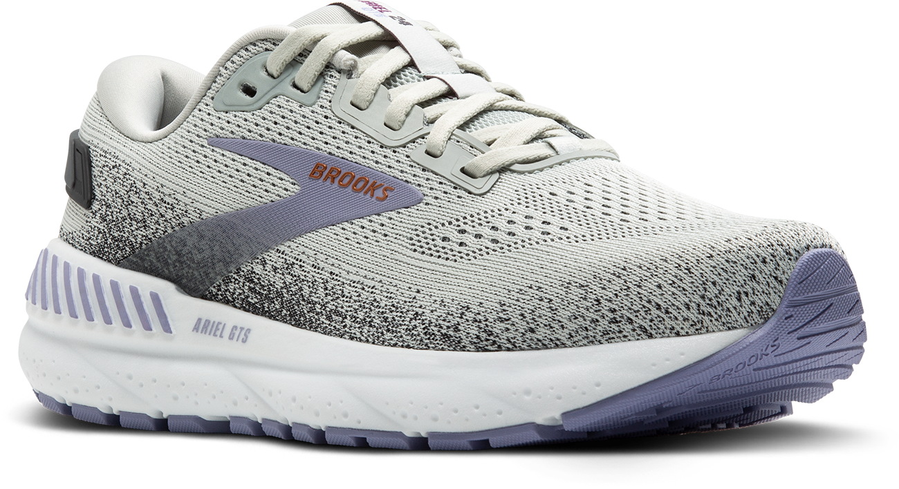 BROOKS Women's Ariel GTS 24 (080 - Mercury/Ebony/Sweet Lavender)