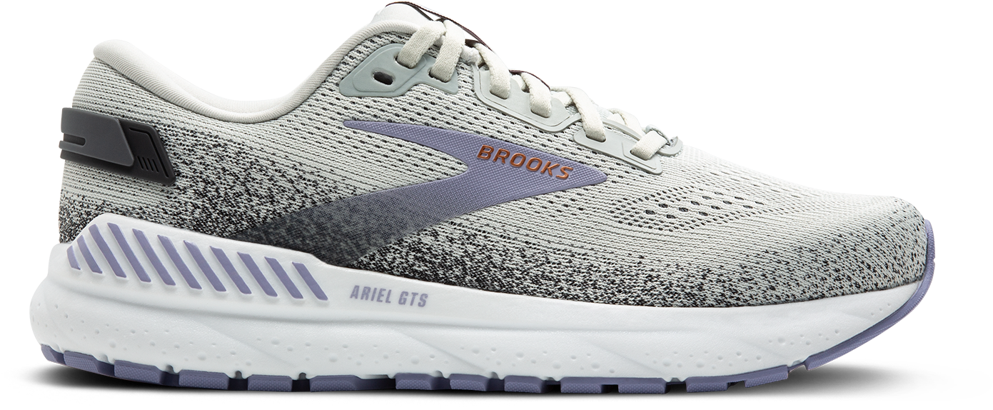 BROOKS Women's Ariel GTS 24 (080 - Mercury/Ebony/Sweet Lavender)