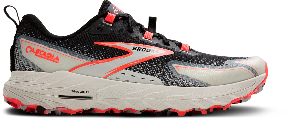 BROOKS Women's Cascadia 18 (011 - Black/Blue Wash/Flame)