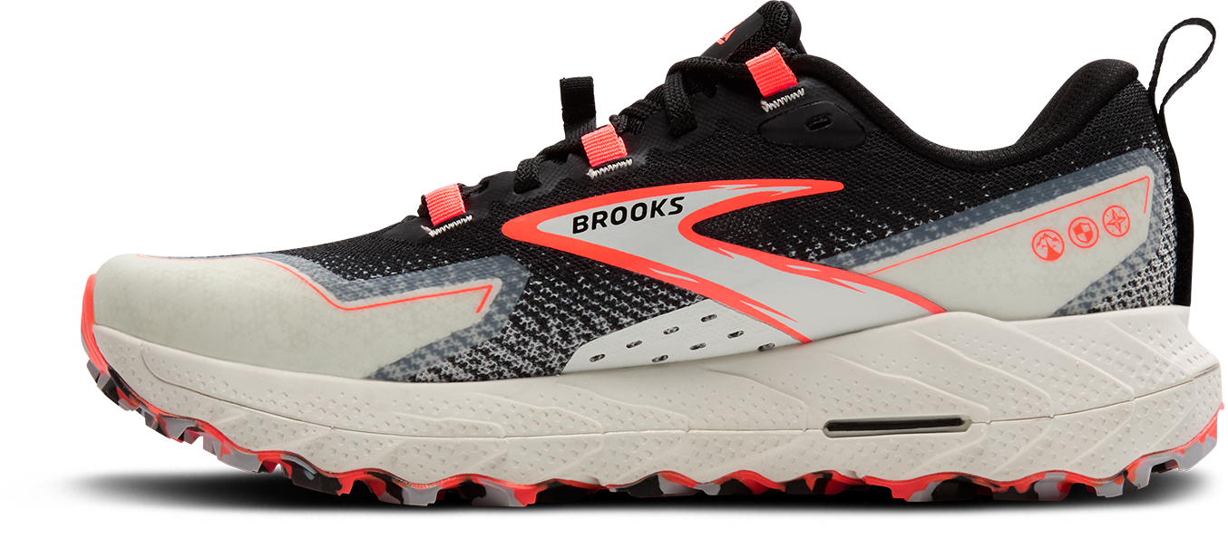 BROOKS Women's Cascadia 18 (011 - Black/Blue Wash/Flame)